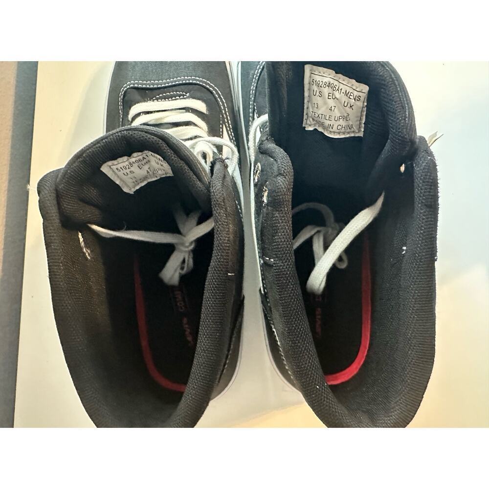 Size 13 LEVI’S LANCE MID CT CANVAS UL Black/White SHOES 519284-06A1 New! - Picture 3 of 5